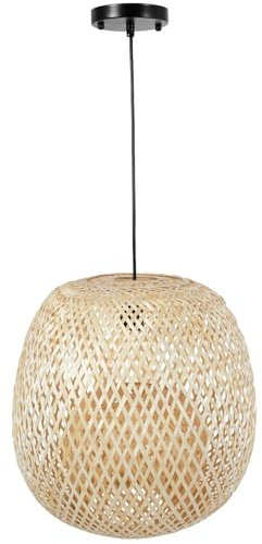 VIVANNO Deckenlampe Deckenleuchte Bambus VELADORA 40x38 cm beige natur