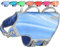 VIVAGLORY Neoprene Schwimmweste Hund, Rettungsweste Hund für Bootfahren, Schwimmweste, Schwimmhilfe & Leichte, XL, Blaue Welle
