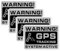 Adesivi Allarme GPS Veicolo Controllato sicurezza auto, 4 pezzi, per Evitare i furti adesivo interno, Adesivi Allarme GPS antifurto satellitare per Evitare i furti Auto Moto Camion Caravan