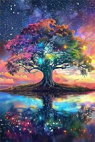 Puzzle Adulte 2000 Pièces Lac de l'arbre de Vie 100 x 70 cm Puzzles pour Adultes Jeu éducatif Défi Jouets 2000 pièces Puzzles pour Adultes pour Jeux d'activités Familiales