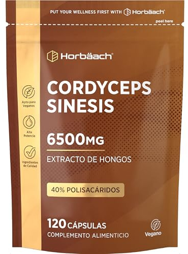 Cordyceps Sinensis Capsules - 120 Veganska Kapslar | Cordyceps Svamp 10:1 Extract - för Men och Kvinnor - av Horbaach