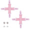 UFURMATE Bed Sheet Detangler 2Pcs Blanket Dryer Clips and Pins Useful Laundry Gadgets to Keep Bed Sheets/Blankets/Cloth from Tangling in Washer (Pink Wave Pattern)