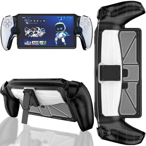 TXWLLIU Sony Funda protectora compatible con PlayStation Portal, funda de silicona para mando de PS5, transparente y negro
