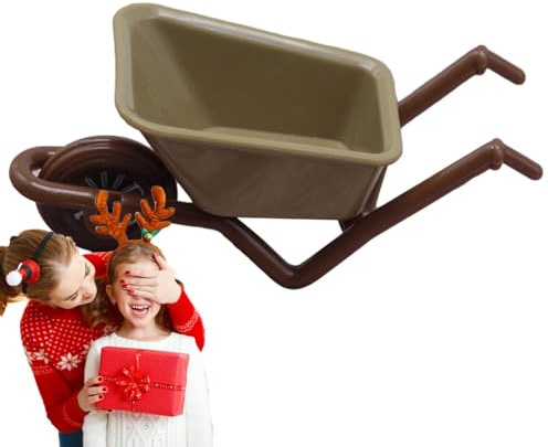 Wheelbarrow Decoration - Miniature Tools | Landscape Farm Model | Small Toy Wheelbarrow for Garden Decoration, Display