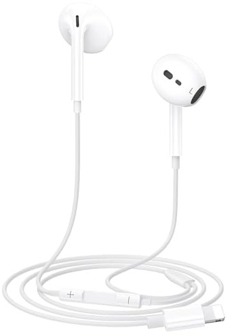 iPhone Earphones Wired, In Ear Headphones iPhone13 [MFi Certified] HiFi Stereo Earbuds with Microphone Volume Control Compatible with iPhone 14 Plus Pro Max/13/12/11/SE/XS Max/X/XR/8/7/iPad Air Mini