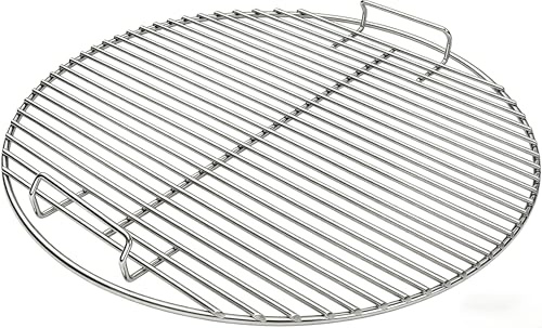 ibanbanla 7432 44.5cm Round Cooking Grate for Weber Charcoal Grills 47cm, Weber One-Touch, Bar-B-Kettle, Smokey Mountain Cooker Smoker, Pit Boss, Jumbo Joe, Kettle - Stainless Steel Grill Grate