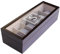 CASE ELEGANCE Edle Uhrenbox aus Echtholz für 6 Uhren mit Glasfenster Espresso mit Monogramm