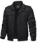 KEFITEVD Frühling Winter Herren Baumwoll Stehkragen Winddichte Jacke Multi-Taschen Militärische Taktische Jacke Schwarz, M