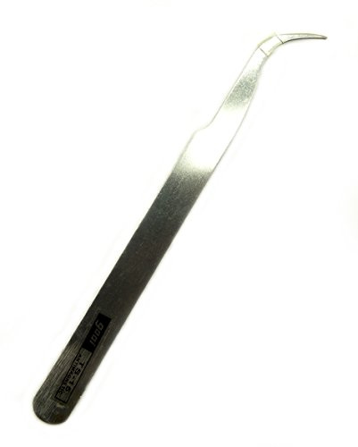 HAND® TS-15 Curved Nose Steel Sewing Machine Tweezers for Professionals, Students and Home Crafters - 11.4 cm Long