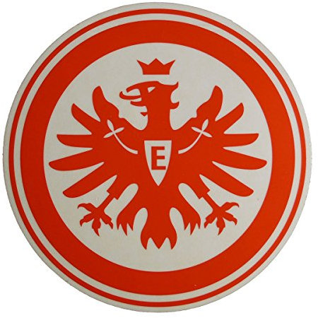 Eintracht Frankfurt Aufkleber, Sticker, Autoaufkleber Logo rot - plus gratis Lesezeichen I love Frankfurt