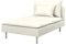 Soferia Kompatible Ersatzbezug fur SODERHAMN Recamiere, Stoff Majestic Velvet Creme (FLECKENABWEISEND und WASSERABWEISEND), Ecru
