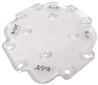 Kit de plantillas de esquina para panel de madera Radius Quick-Jig Router Table Bits Jig, 3 piezas