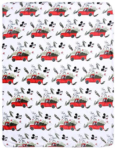 sarcia.eu White, Fleece Snug Rug Sherpa Throw Blanket MICKEY MOUSE 120x150 cm