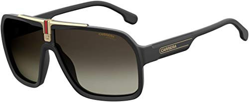 Carrera CA1014/S Navigator-Sonnenbrille für Herren, Kunststoff, inkl. iWear-Pflegeset, Schwarz/Brauner Farbverlauf, 64