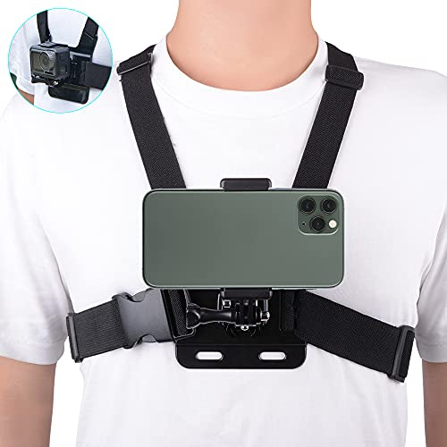 Action Kamera Kopfgurt Brustgurt Halterung mit Tragetasche kompatibel mit GoPro Hero 8 7 6/AKASO EK7000 Brave 4 V50/Crosstour 4k/Campark/DBPOWER/Dragon Touch wasserdichte Kamera JPL031