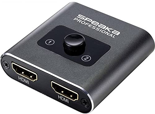 SpeaKa Professional SP-BDS-120 1+2 Port HDMI-Switch UHD 4K @ 60 Hz