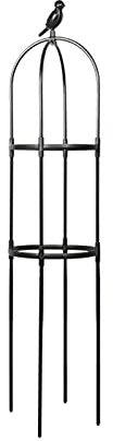 Pipicat Rosensäule 1er Set Rosenbogen Rankgitter Obelisk Rankhilfe Pulverbeschichtetes Metall Witterungsbeständig 120/150cm