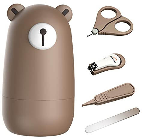 Juego de cortaúñas para bebés con funda bonita, uñas y uñas de los pies para recién nacidos manicura y pedicura, regalo para recién nacidos