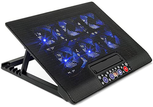 Uten Base di Raffreddamento PC Portatile, Supporto con Sistema di Raffreddamento per Notebook, Altezza Regolabile, Design Silenzioso, Base Raffreddamento Laptop per Laptop da 12-17