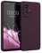 kwmobile Hülle kompatibel mit Xiaomi 11T / 11T Pro Hülle - gummierte TPU Silikon Handyhülle - Schutzhülle für kabelloses Laden - Case in Bordeaux Violett