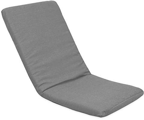MERCURY TEXTIL- Cojín Tumbona Colchón, Colchoneta para Tumbona Acolchada, Cómodo y Elegante. Ideal para Jardín, Piscina, Playa, Terraza y Balcón (180x55cm, Gris)