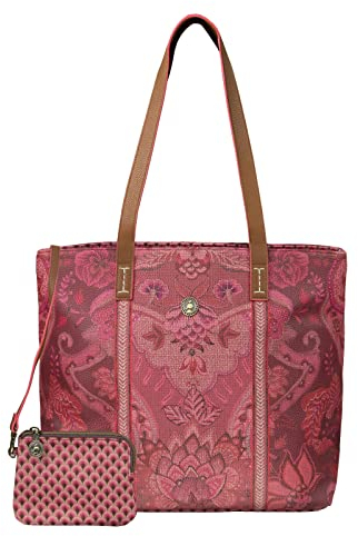Pip Studio Einkaufstasche Medium | Dark Pink - 32/47 x 31 x 18,5