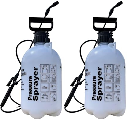 ZYBUX - Green Blade Pressure Sprayer Pump Action, Weed Killer,Water Pump Sprayer, Ideal with Pesticides, Insecticides, Fungicides (5 LITRES - TWIN PACK)