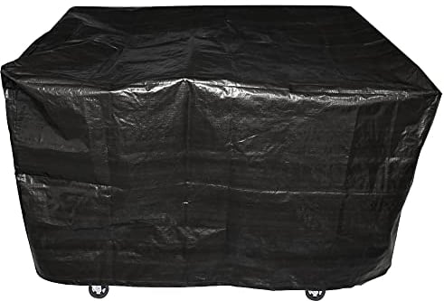 Ram® Black Large BBQ Cover Large Wagon Trolley Oil Barrel BBQ Barbecue Garden Protection Waterproof Cover 115CM X 65CM X 65CM