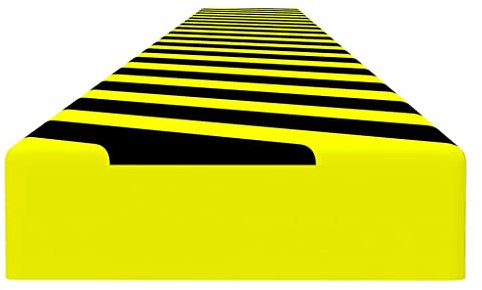 vidaXL Kantenschoner Kantenschutz Kantenschutzprofil Eckschutzprofil Eckschoner Eckschutz Schutzprofil Warn Schoner Gelb Schwarz 6x2x101,5cm PU