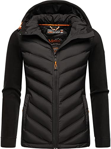 MARIKOO Damen leichte Übergangsjacke Steppjacke Mount Haruna Black Gr. S