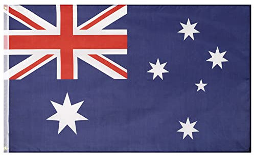 MUWO Flagge Nations Together 90 x 150 cm Nationalmanschaften, doppelseitige Gartenflagge, wetterfeste Fanflagge, Fußballflagge Polyester Länderfagge Deutschland mit Ösen (Australien)