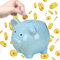 XFLYP Sparschwein, Keramik Sparschwein Mini kleine süße Münze Sparbüchse Geld sparen Bargeld Spaß Geschenk Münzbank, für Jungen, Mädchen, Kinder, Adult Coin Bank (Blau)