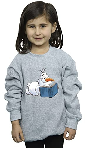 Disney Girls Frozen Olaf Reading Sweatshirt Sport Grey 5-6 Years