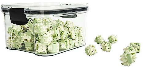 JOLINTAL Keyboard Switch Storage Box Keyboard Switch Container Keycaps Storage Box Mechanical Keyboard Keycaps Switches Storage Box Display Can Transparent Storage Seal Box (460ml)