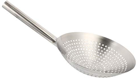 Pan Pot Spider Strainer Skimmer Asian Strainer ladle Stainless Steel Wire Skimmer Spoon with Handle for Kitchen Frying Food Pasta Spaghetti Noodle 28cm Guard Pasta Noodle Net Basket (Color : 28CM, S