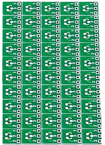 Echwave 50 Stück SOT23 SOT23-3 Schelle SIP3 Doppelseitig SMD Schelle DIP SIP3 Adapter Konverter Zehenblatt SOT SIP IC Buchse Drucken DIY Kit