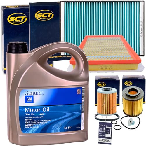 Filterset Satz 5W30 Öl | SH4788P+SB2212+SA1126+1213800200+MN1801+ST760+Öl Kompatibel mit Astra H (A04),Astra H Caravan (A04),Astra H Gtc (A04),Astra