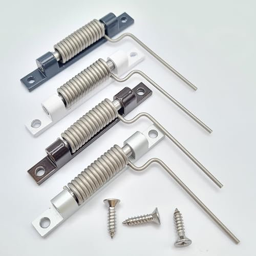 FlyEx Profi Federschließer Zugfeder Rückholfeder Fliegengittertür Schliesser Feder Fliegengitter Fenster Balkontür (Anthrazit - Links)