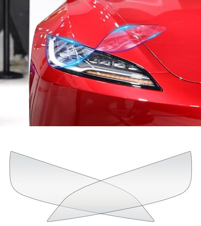 KKTR-CAR Frontscheinwerfer Klarer Schutz PPF Folie für 2024 Tesla Model 3, Überlappende Scheinwerfer Schutzfolie Model 3 2024Nebelscheinwerfer Schutzfolie (Model 3)