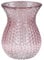 Vase Retro Rosa Glas Blumenvase Dekovase Glasvase Blumendeko Frühling Tischdeko