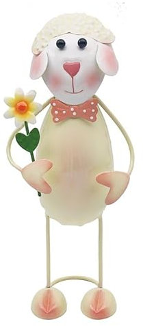 Lesser & Pavey Sheep with Flower Garden Ornaments | Lovely Gardening Gifts For Women & Men | Designed By Bright Eyes | Garden Decorations For Any Garden