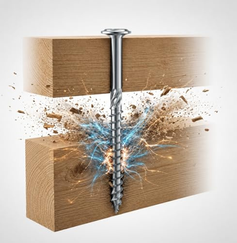 Tellerkopfschrauben 8x100 mm C1 Edelstahl gehärtet von Tergato | 50 Stk. | Holzbauschrauben & Konstruktionsschrauben mit Teilgewinde | HSeasy PRO TK TX40