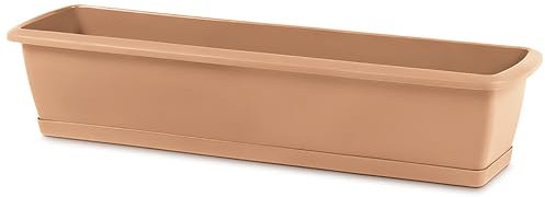 Blumenkasten L 600 mm - Balkonkasten aus wetterfestem Kunststoff - Blumenkästen - Balkonkästen (Terrakotta, 600)