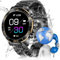 Fenamor Smartwatch Herren Militär mit Telefonfunktion, 100+ Sportmodi IP68 Smartwatch Herren Wasserdicht, 1.43 AMOLED Fitnessuhr Herren, Schrittzähler/Pulsmesser 400mah(Schwarz)