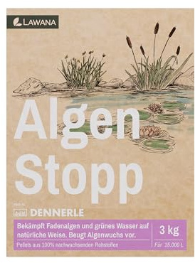 Lawana Algen Stopp, 3 kg - Bekämpft Fadenalgen und grünes Wasser auf natürliche Weise. Beugt Algenwuchs vor.