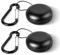 Giantree 2 Stück Ohrstöpsel Etui,Ear Plug Case Mit Reise Schlüsselanhänger Schwarz Oval Tragbar Ohrstöpsel Etui Mini Aufbewahrungskoffer für Reisen Aktivitäten Von Ohrstöpseln Pillen