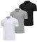 Djtnzdm Polo Shirts for Men Adults Breathable Casual Polyester Polo for Men Summer Dry Fit Golf Tennis Tops Short Sleeve Pack of 3 XXL Black Grey White