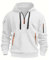 MEDUOLA Sweat à Capuche Homme Pull Homme Zippé Manches Longues Couleur Unie Sweatshirt épais Poche Kangourou Sweat pour Hiver et Automne(3XL,Blanc)