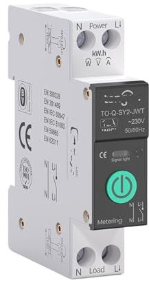 SHMKBDPF TO-Q-SY2-JWT Disjoncteur Intelligent SY2 VA Protection 1P 50A 63A Rail DIN(1-50A Adjustable)