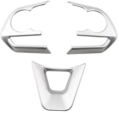 Automobilinnenraum Für Toyota Für RAV4 Für Corolla Für Avalon 2019 2020 2021 2022 Auto Lenkrad Taste Panel Abdeckung Trim Aufkleber Innenraum Interieur Zubehör Dekoration Interieurleisten(Silber)